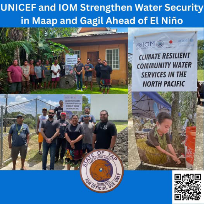 UNICEF and IOM strengthen water security in Maap and Gagil ahead of El Nino